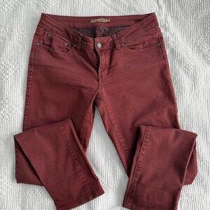 prAna Womens Jeans - Size 6/28 - Maroon Kara Skinny Pants - Sports/Hiking Pants